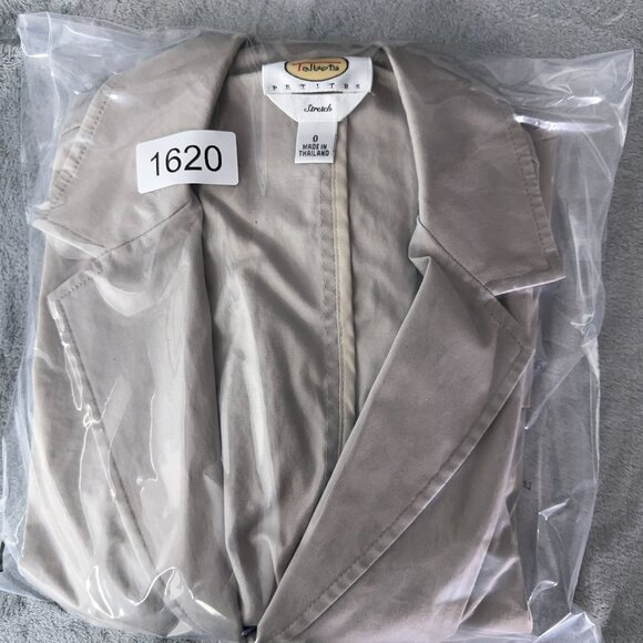 Talbots Petites Blazer Coat Two-Button Office Work Stretch Womens Gray Size 0 - Picture 10 of 10